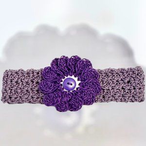 Brand New Handmade Crochet Newborn Baby Headband with a Beautiful Flower